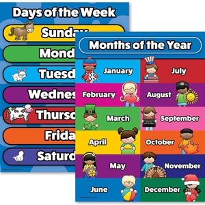 Numbers 1-10, Days of the Week and Month of the Year Visual Learning Set